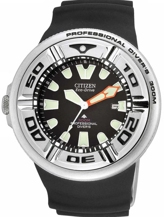 Citizen BJ8050-08E Eco-Drive Professional Diver Black Rubber Strap