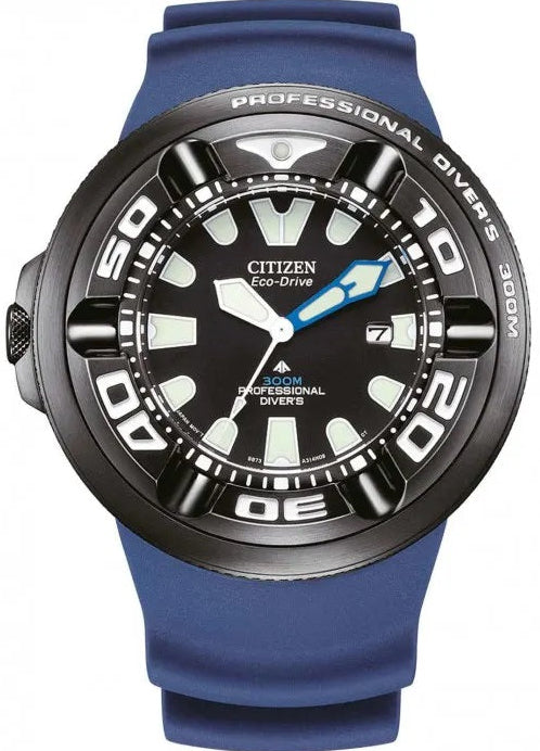 Citizen BJ8055-04E Eco-Drive Professional Diver Blue Rubber Strap