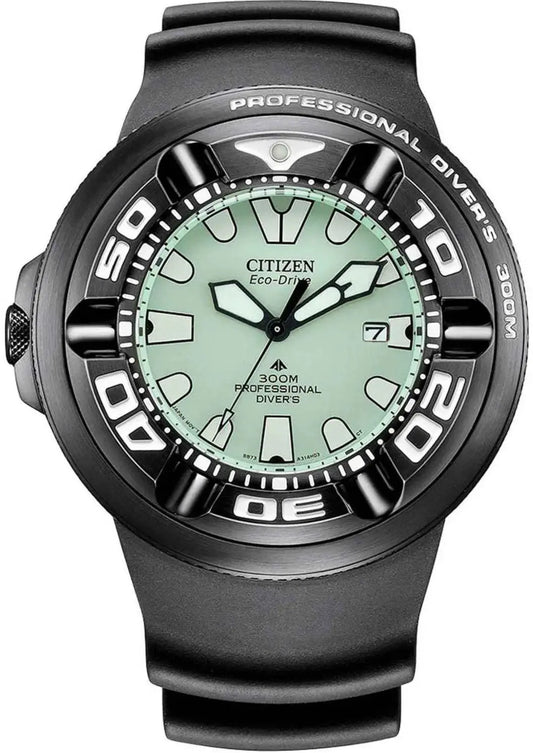 Citizen BJ8055-04X Eco-Drive Professional Diver Black Rubber Strap