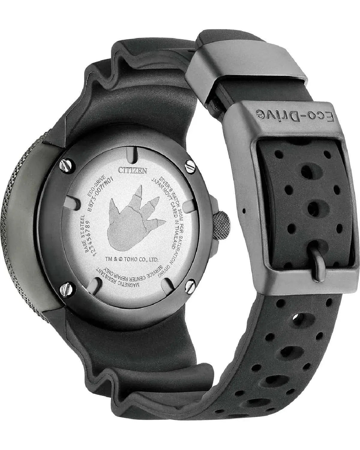 Citizen BJ8056-01E Godzilla Eco-Drive Professional Diver Black Rubber Strap