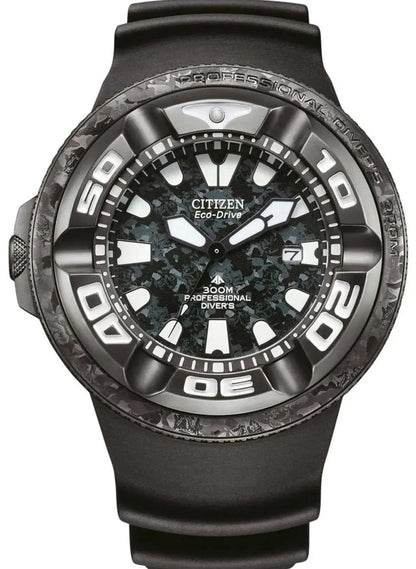 Citizen BJ8056-01E Godzilla Eco-Drive Professional Diver Black Rubber Strap
