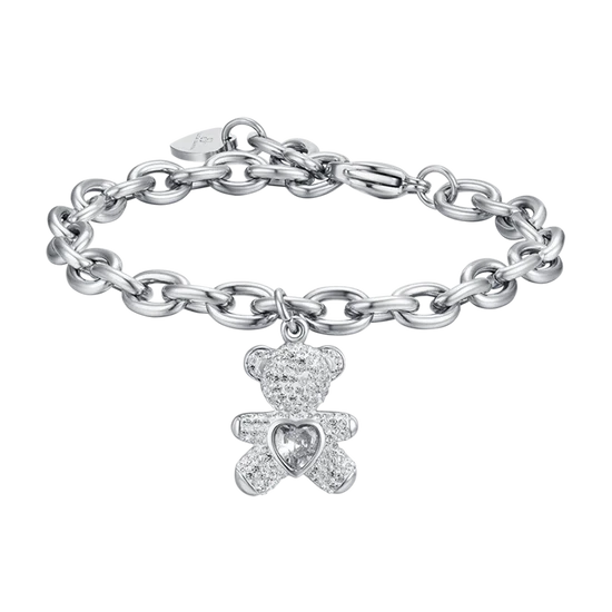 Luca Barra BK2225 Steel Double Heart Bracelet