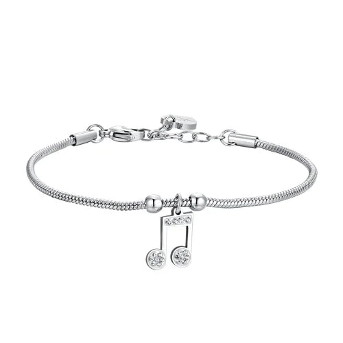 Luca Barra BK2225 Steel Double Heart Bracelet