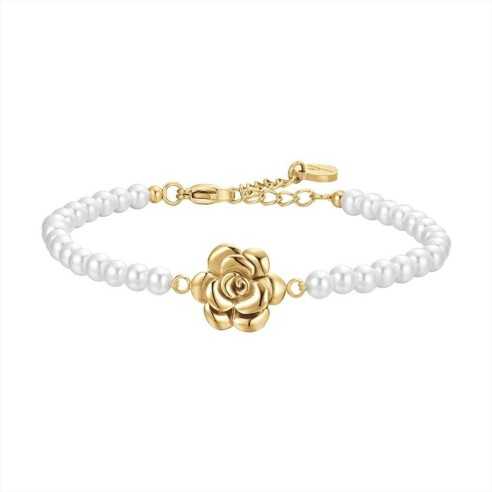 Luca Barra BK2225 Steel Double Heart Bracelet