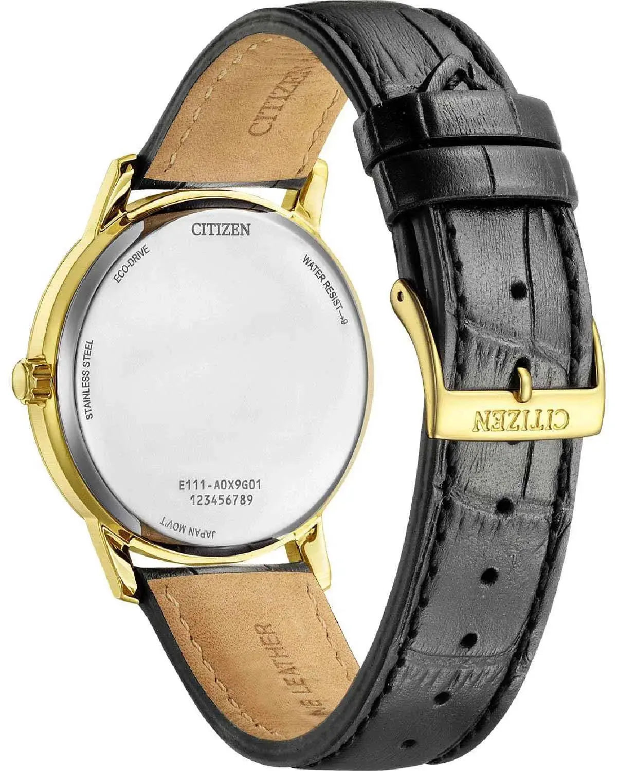 Citizen BM6756-01A Eco Drive Black Leather Strap