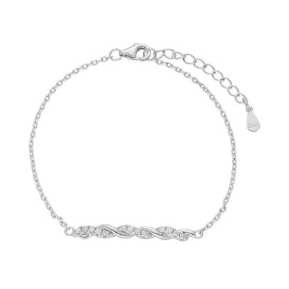 BRIZZLING BMB024 Βραχιόλι από Επιπλατινωμένο Ασήμι με Διαμάντια Μοϊσανίτη