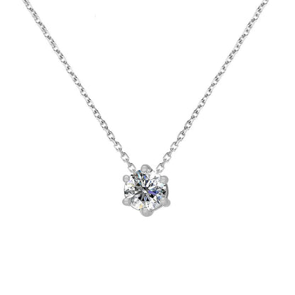 BRIZZLING BMCP067-3 Κολιέ από Επιπλατινωμένο Ασήμι με Διαμάντι Μοϊσανίτη