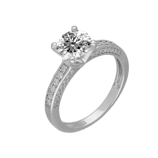 Breeze 111004.4 Series Ring In Platinum Plated Silver
