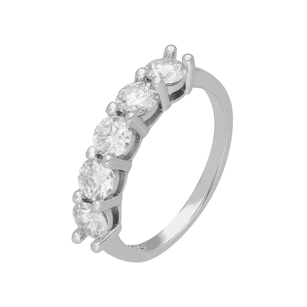 BRIZZLING BMR2191 Σειρέ από Επιπλατινωμένο Ασήμι με Διαμάντια Μοϊσανίτη