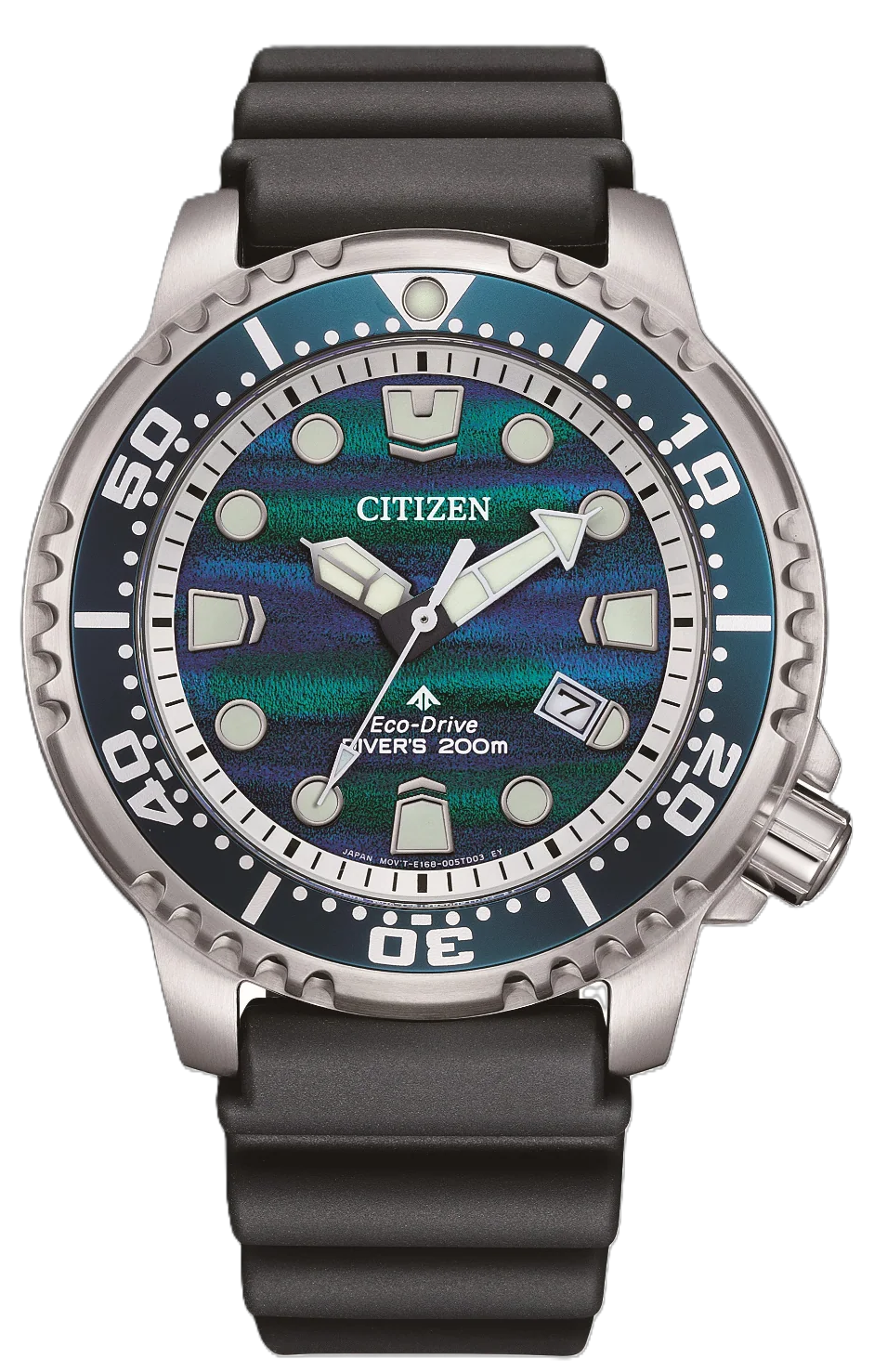 Citizen BN0167-09W Promaster Blue Ocean Eco-Drive Black Rubber Strap