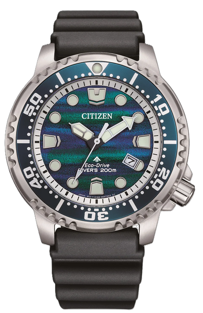 Citizen BN0167-09W Promaster Blue Ocean Eco-Drive Black Rubber Strap