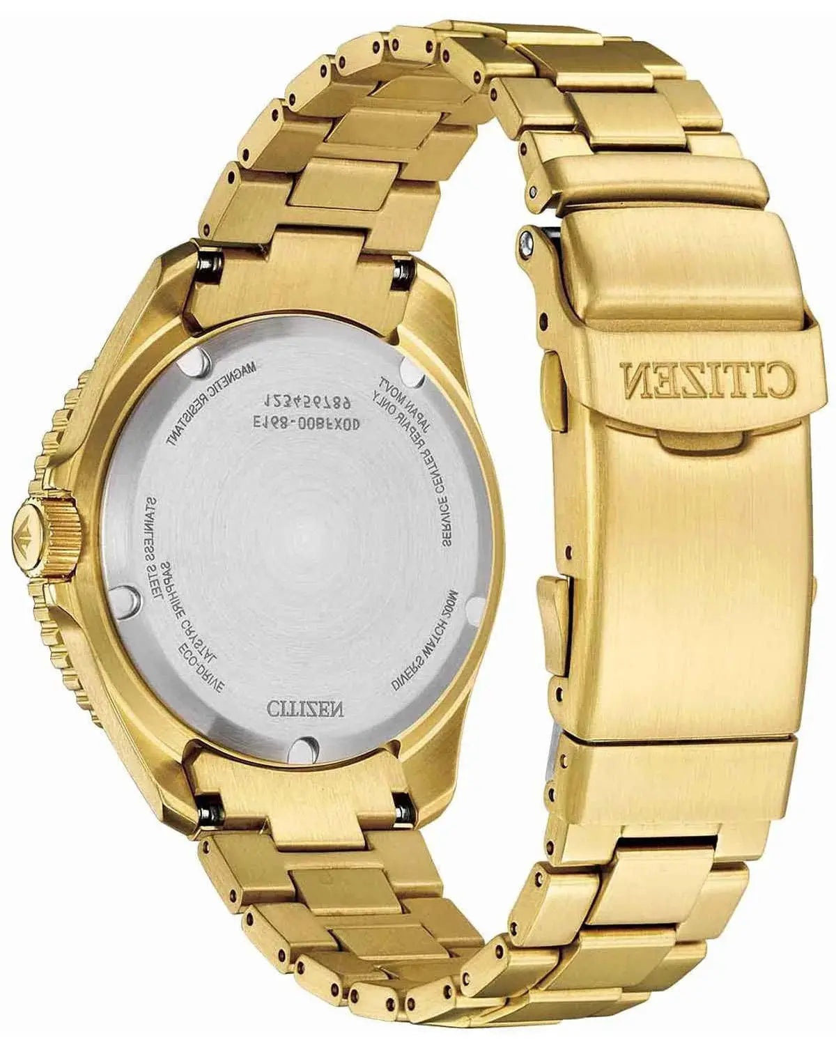 Citizen BN0262-59W Promaster Eco-Drive Diver Gold Stainless Steel Bracelet