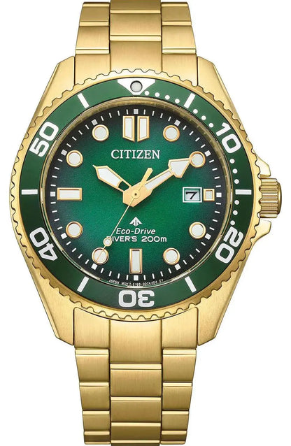 Citizen BN0262-59W Promaster Eco-Drive Diver Gold Stainless Steel Bracelet