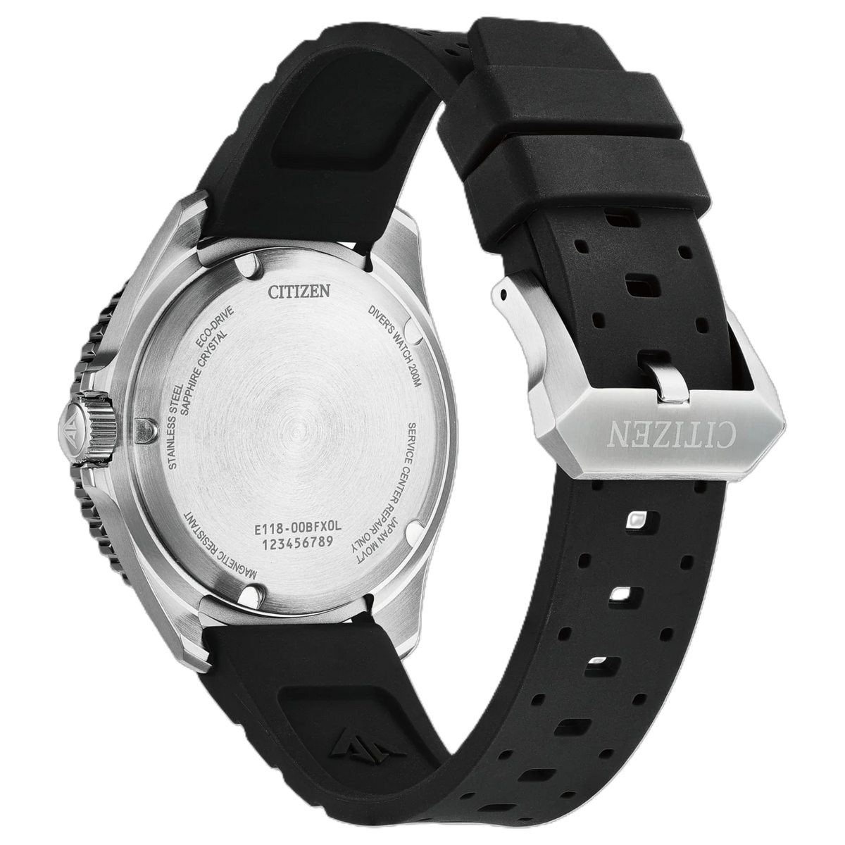 Citizen BN0266-07E Promaster Diver Eco-Drive Black Rubber Strap