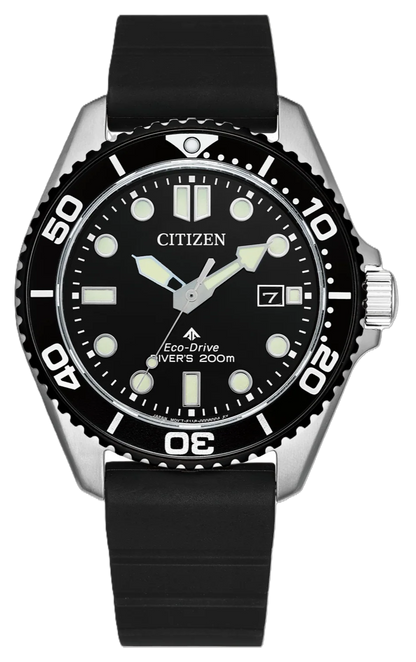 Citizen BN0266-07E Promaster Diver Eco-Drive Black Rubber Strap