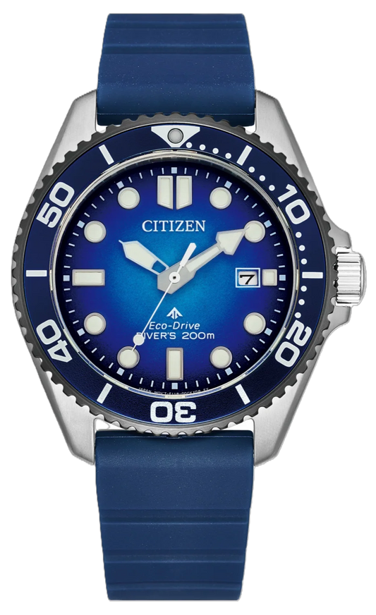 Citizen BN0267-04L Promaster Diver Eco-Drive Blue Rubber Strap