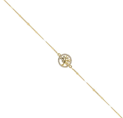 BR71758 Silver Bracelet with Eyelet and Cross