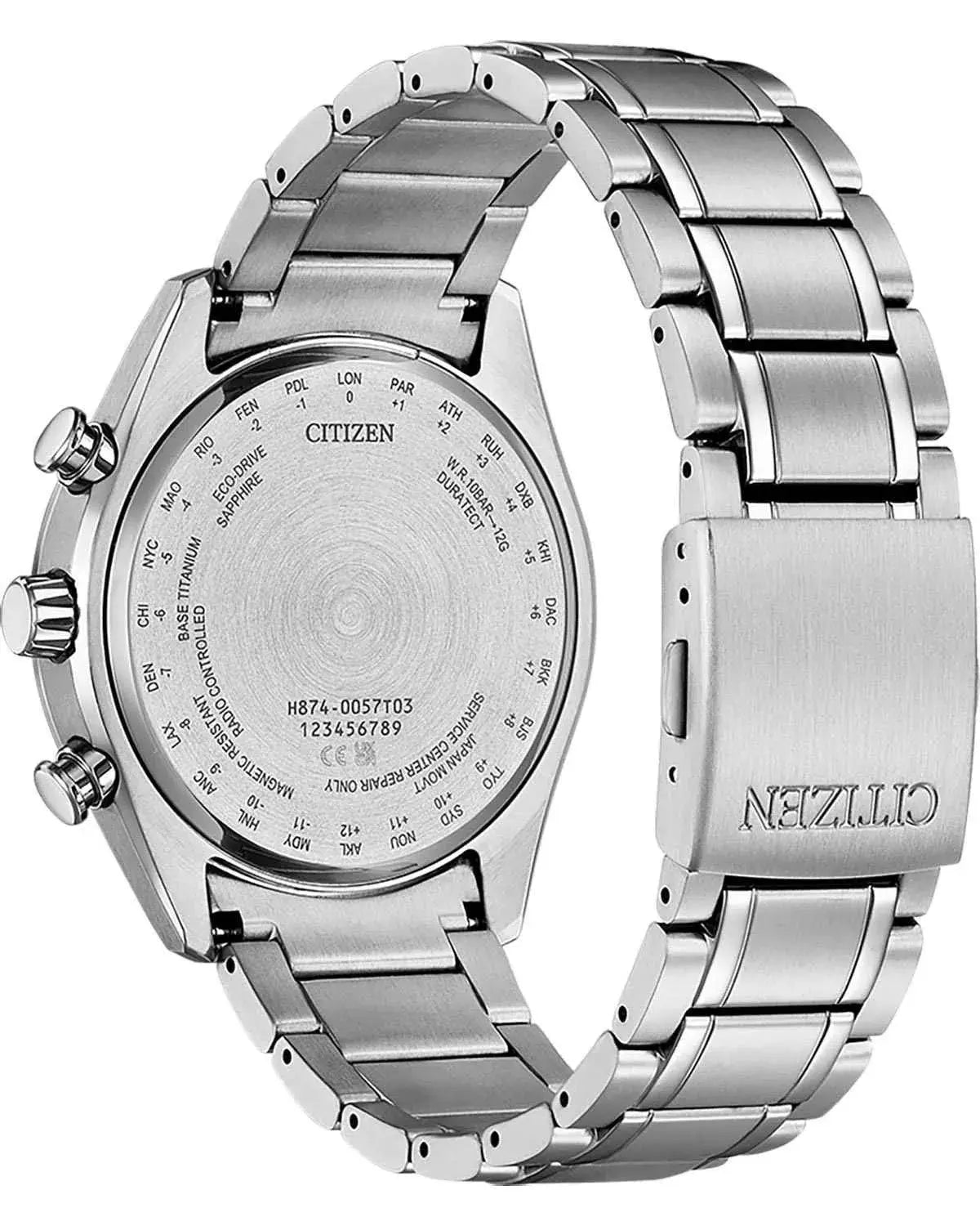 Citizen BY1010-81H Tsuki-Yomi Eco-Drive Moon Phase Titanium Bracelet