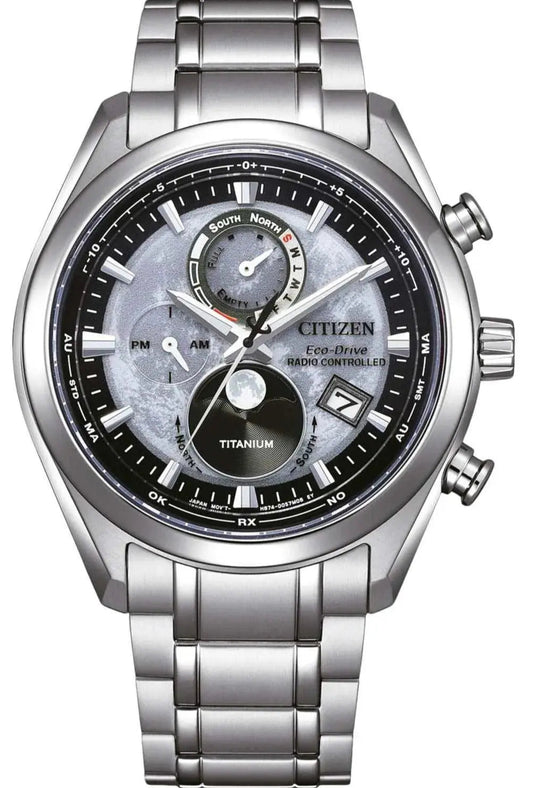 Citizen BY1010-81H Tsuki-Yomi Eco-Drive Moon Phase Titanium Bracelet