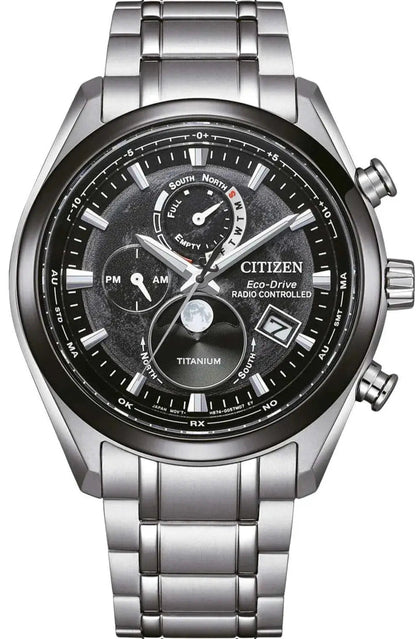 Citizen BY1018-80E Tsuki-Yomi Eco-Drive Moon Phase Titanium Bracelet