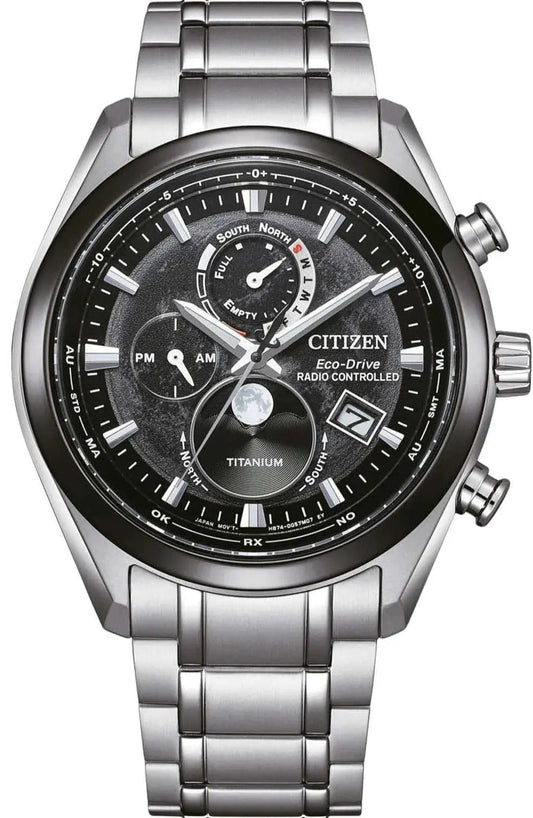 Citizen BY1018-80E Tsuki-Yomi Eco-Drive Moon Phase Titanium Bracelet