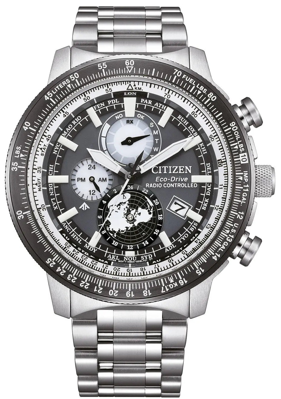 Citizen BY3006-53H Eco-Drive RadioControlled Stainless Steel Bracelet