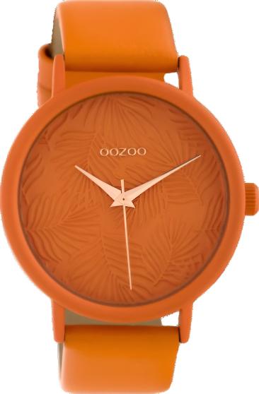 OOZOO C10165 42mm Timepieces Orange Leather Strap