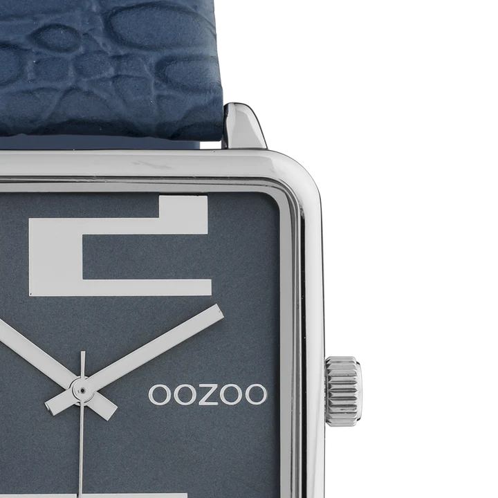 OOZOO C10366 30MM Timepieces Blue Leather Strap