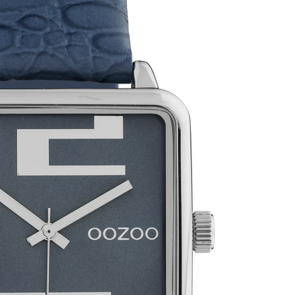 OOZOO C10366 30MM Timepieces Blue Leather Strap