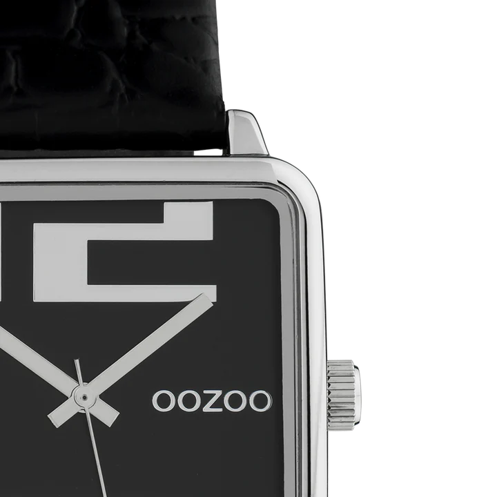 OOZOO C10369 30MM Timepieces Black Leather Strap