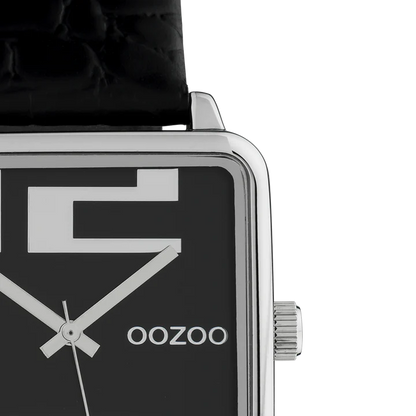 OOZOO C10369 30MM Timepieces Black Leather Strap