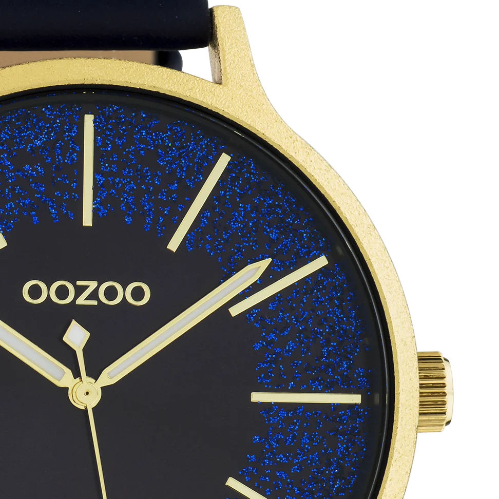 OOZOO C10568 45MM Timepieces Blue Leather Strap