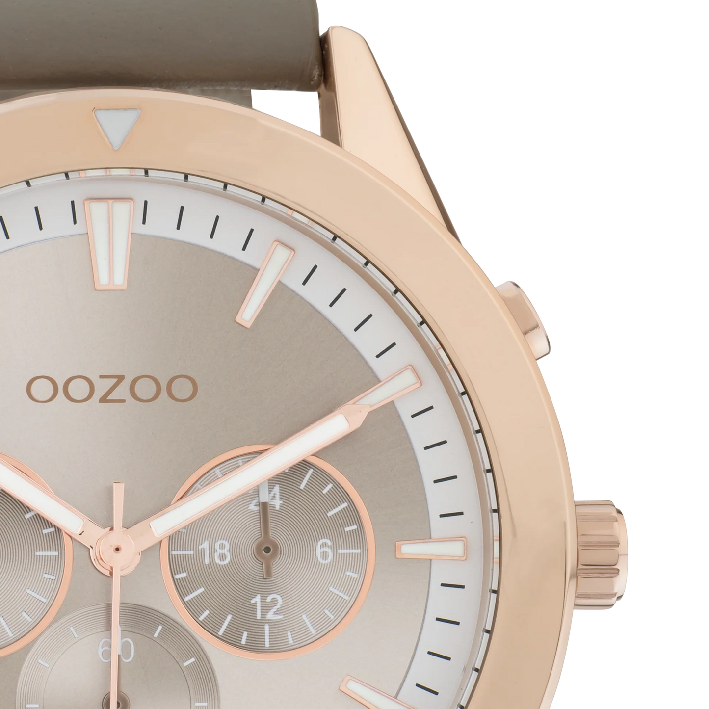 OOZOO C10802 45MM Timepieces Taupe Leather Strap