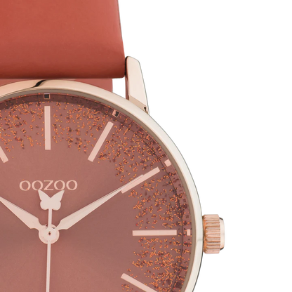 OOZOO C10934 35MM Timepieces Apricot Brandy Leather Strap