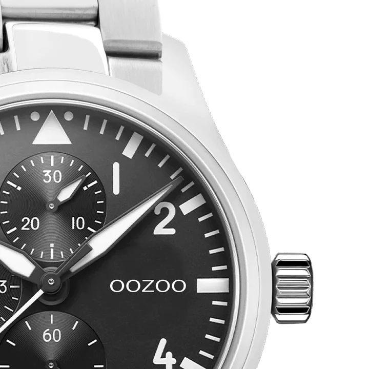 OOZOO C10956 42MM Timepieces Silver Metallic Bracelet