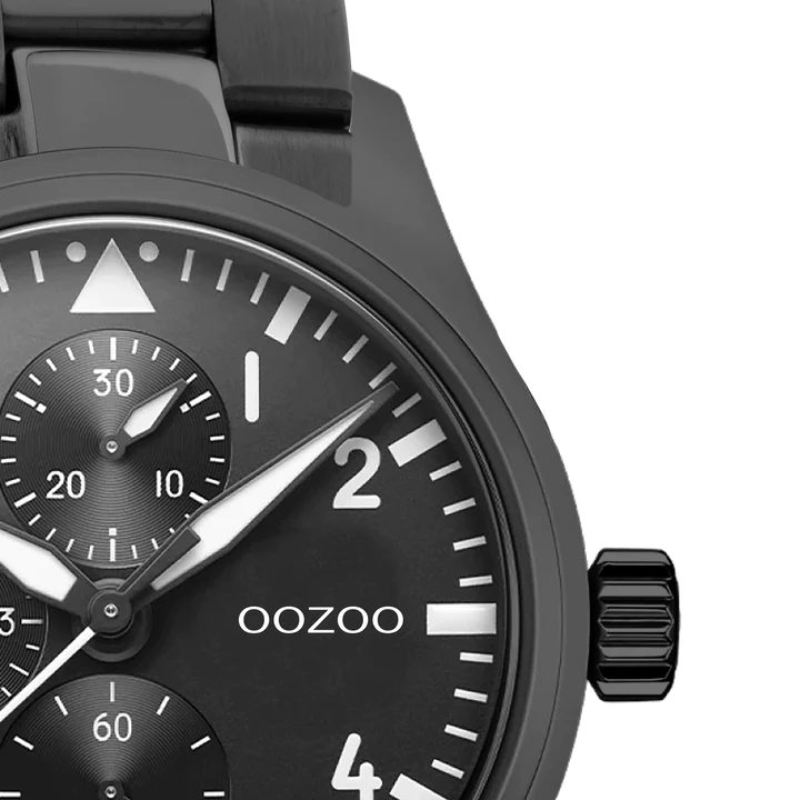 OOZOO C10957 42MM Timepieces Black Metallic Bracelet