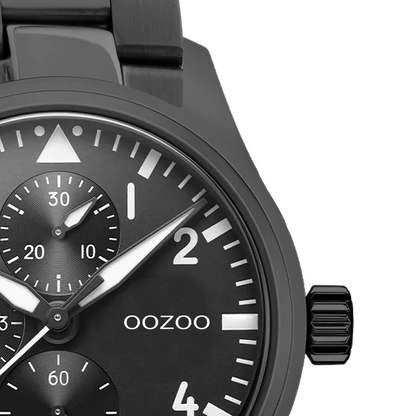 OOZOO C10957 42MM Timepieces Black Metallic Bracelet