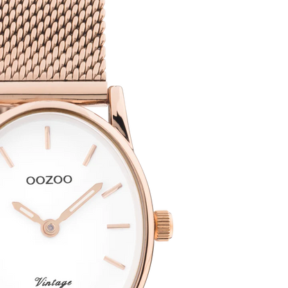 OOZOO C10969 28x22mm Vintage Rose Gold Metallic Bracelet