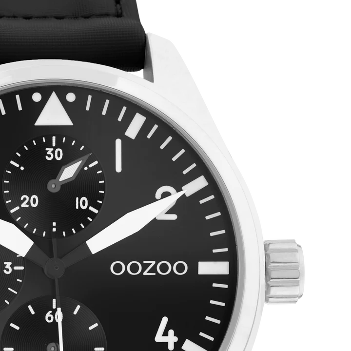 OOZOO C11009 42MM Timepieces Black Fabric Strap