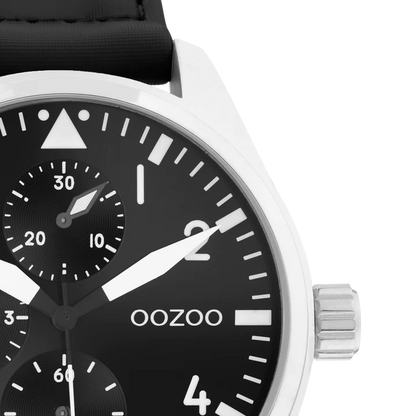 OOZOO C11009 42MM Timepieces Black Fabric Strap