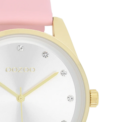 OOZOO C11045 38MM Timepieces Pink Leather Strap