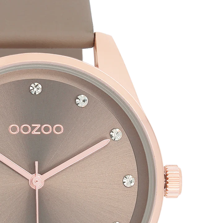 OOZOO C11047 38MM Timepieces Gray Leather Strap