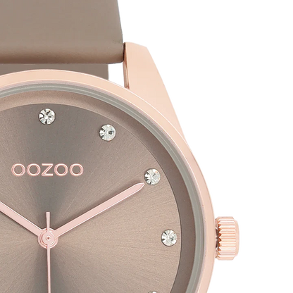 OOZOO C11047 38MM Timepieces Gray Leather Strap