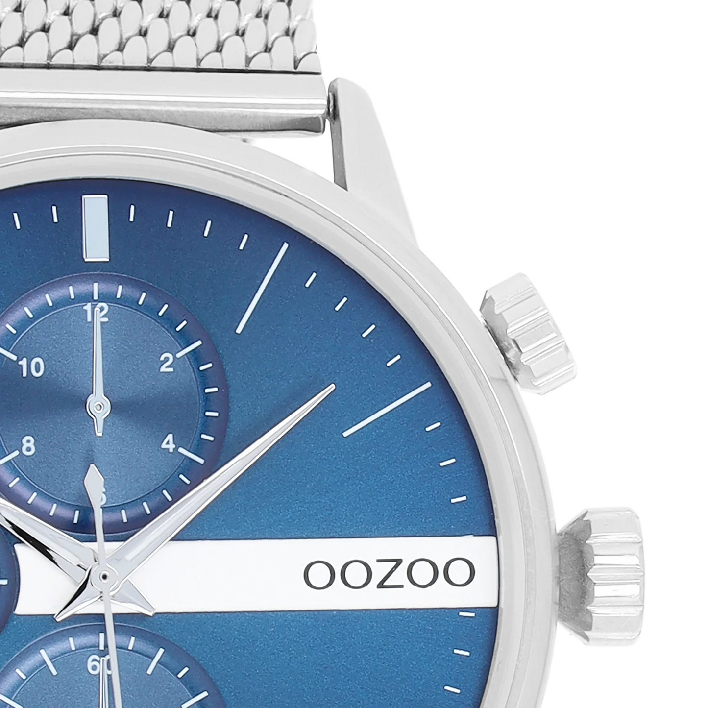 OOZOO C11100 45mm Timepieces Silver Mesh Metallic Bracelet