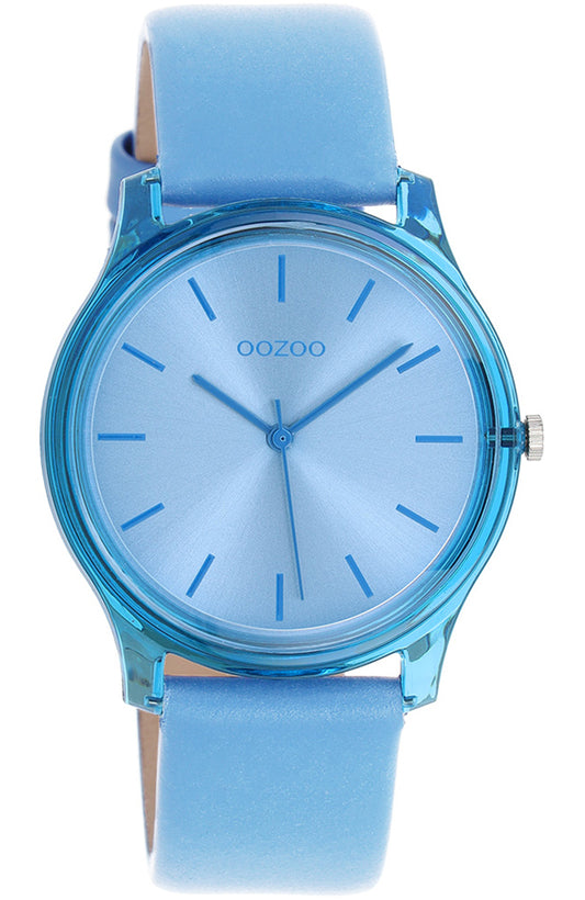 OOZOO C11140 36mm Timepieces Light Blue Leather Strap