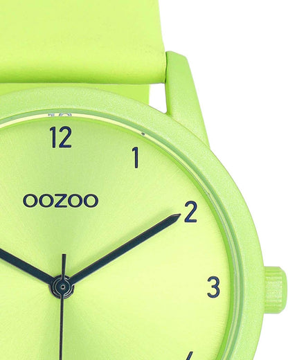 OOZOO C11165 38mm Timepieces Light Green Leather Strap