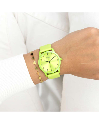 OOZOO C11165 38mm Timepieces Light Green Leather Strap