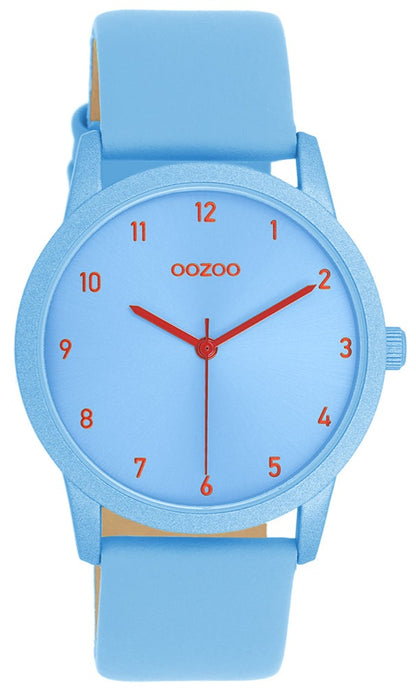 OOZOO C11168 38mm Timepieces Light Blue Leather Strap