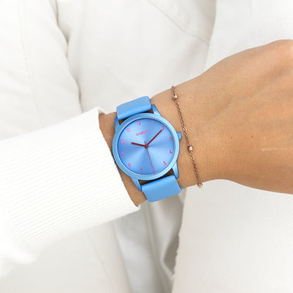 OOZOO C11168 38mm Timepieces Light Blue Leather Strap