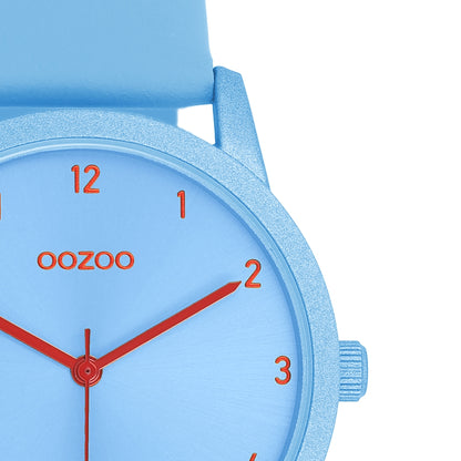 OOZOO C11168 38mm Timepieces Light Blue Leather Strap